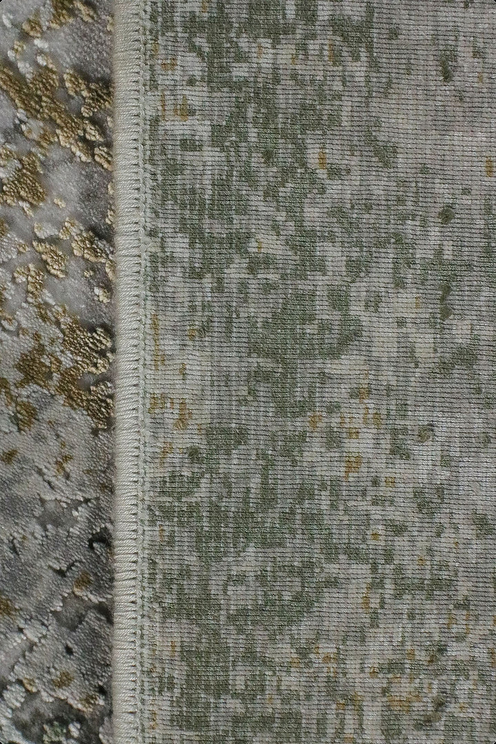 Turkish Premium and Modern Voyage Rug - 3.28 x 6.56 FT - Green - Superior Comfort Elegant and Luxary Style Accent - V Surfaces