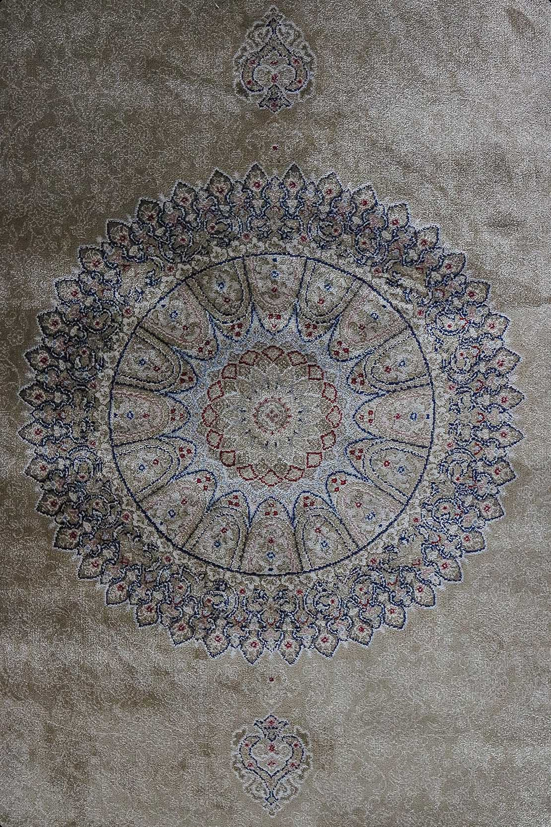 Turkish Premium Ottoman Rug - Beige - 2.6 x 4.9 FT - Resilient Construction for Long-Lasting Use - V Surfaces