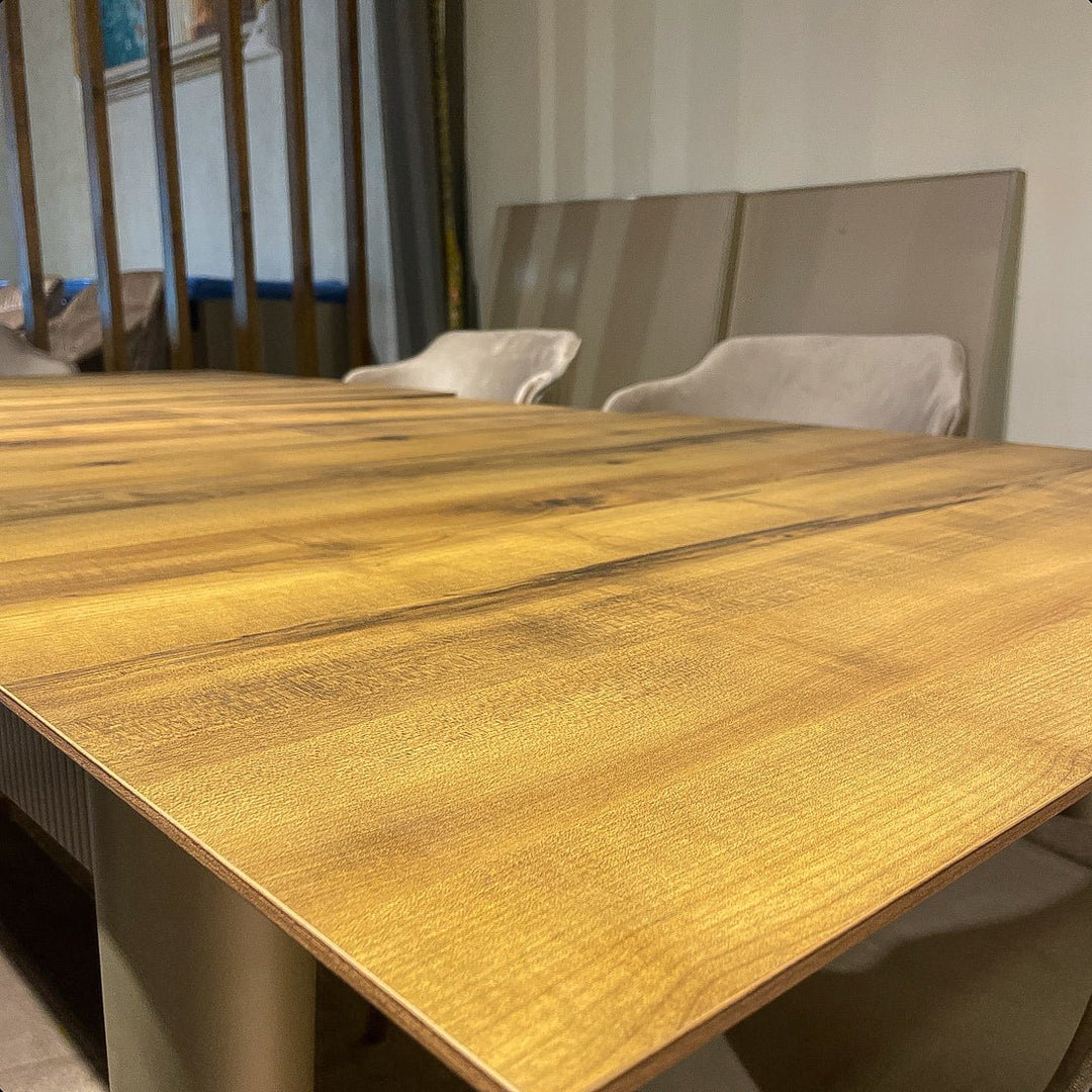 Turkish Side Dining Table with Fabric Chairs (Dining Table + 6 Chairs) - V Surfaces