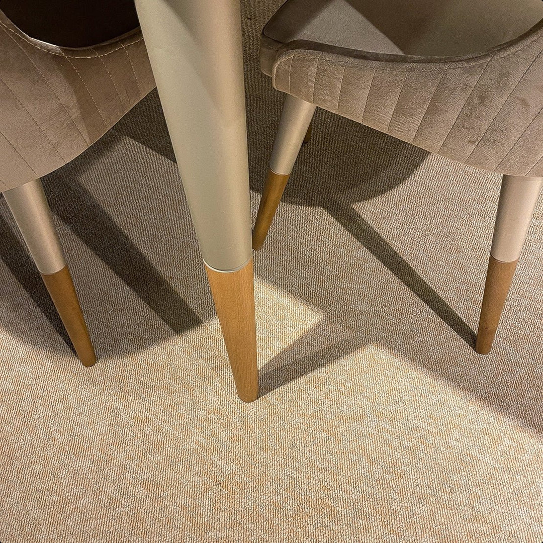 Turkish Side Dining Table with Fabric Chairs (Dining Table + 6 Chairs) - V Surfaces