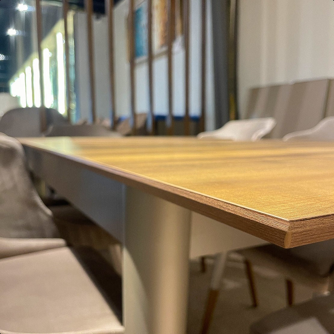 Turkish Side Dining Table with Fabric Chairs (Dining Table + 6 Chairs) - V Surfaces