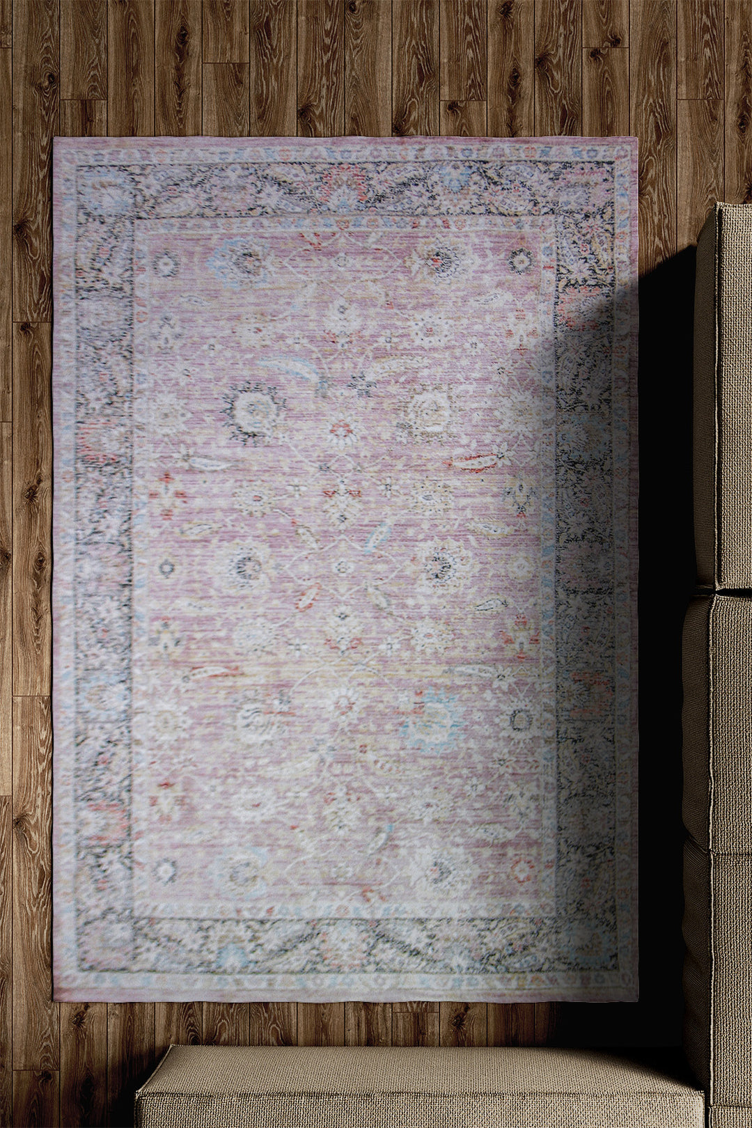 Premium Quality Turkish Antia Rug - 4.9 x 7.1 FT - Resilient Construction for Long-Lasting Use