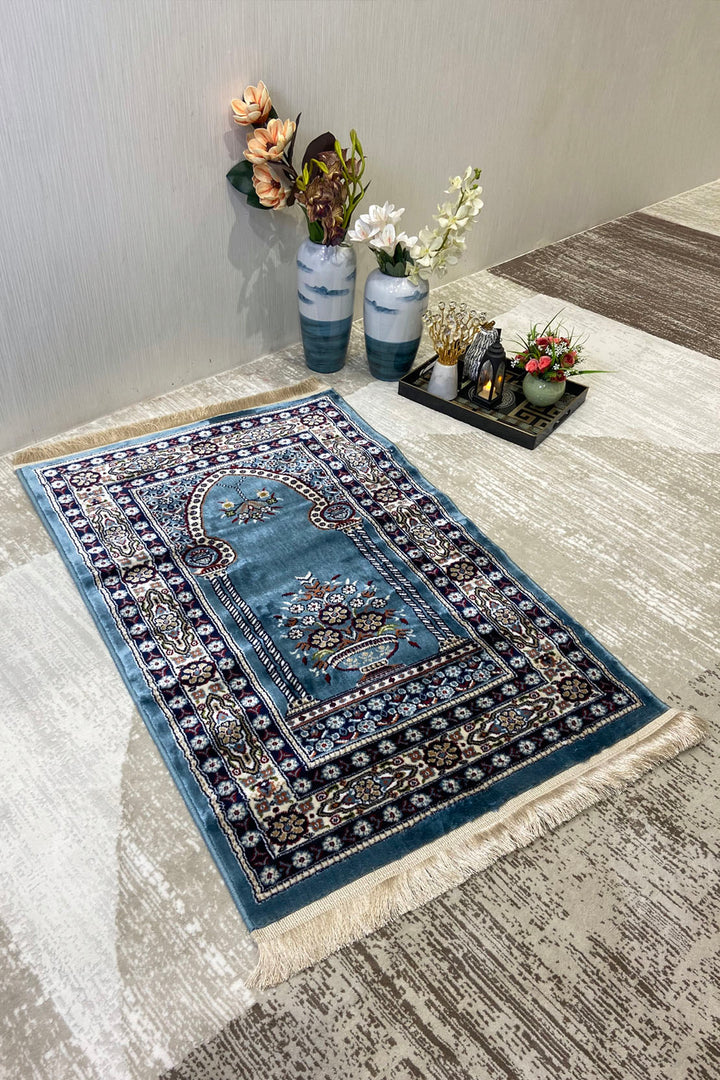 Garnet Prayer Mat- Blue-Soft, Durable, and Easy to Clean