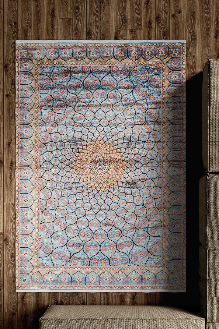 Premium Abrisham Persian Rug 1200 Reeds - Blue