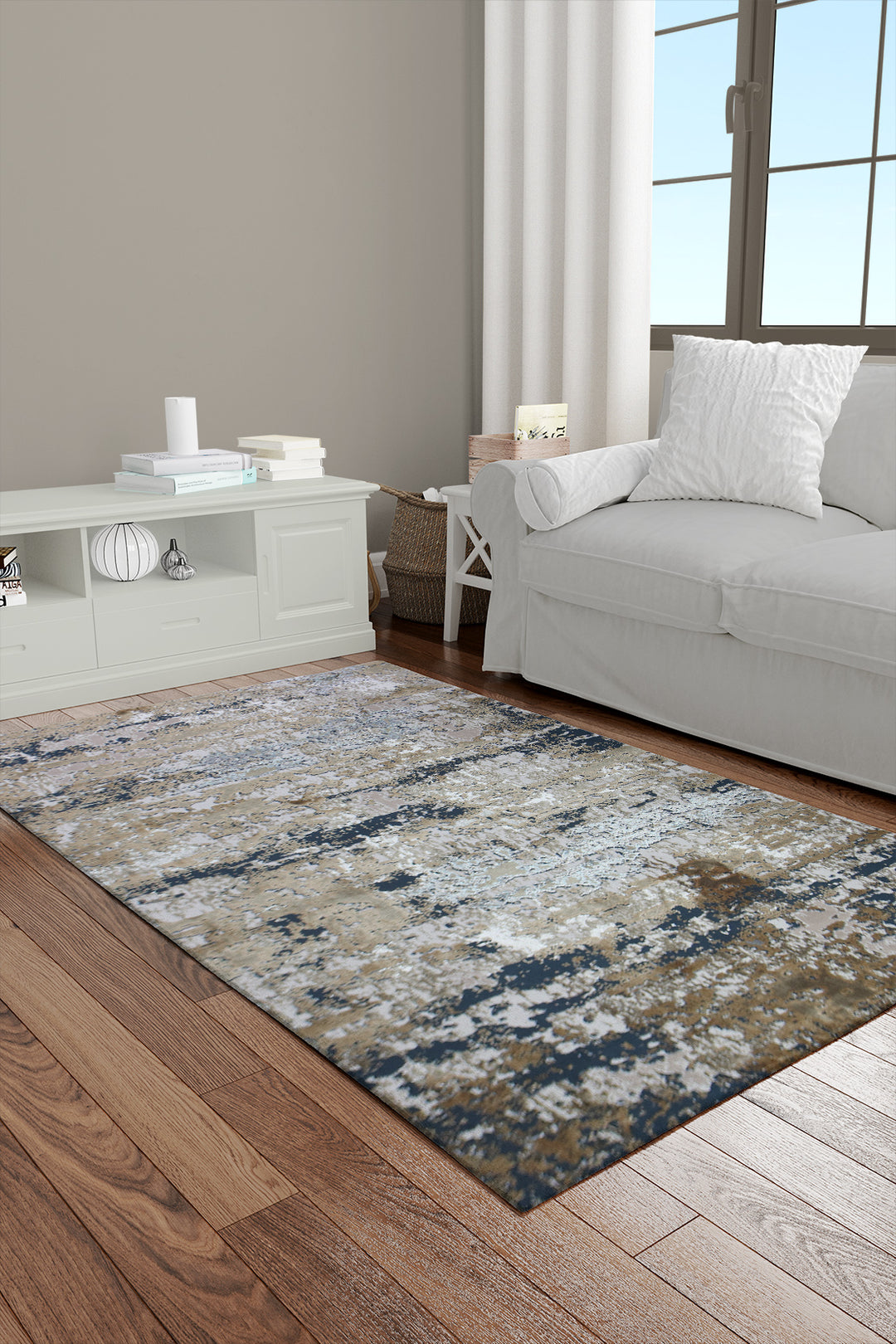 Turkish Modern <strong> Vk-Oasis</strong> Rug - Blue