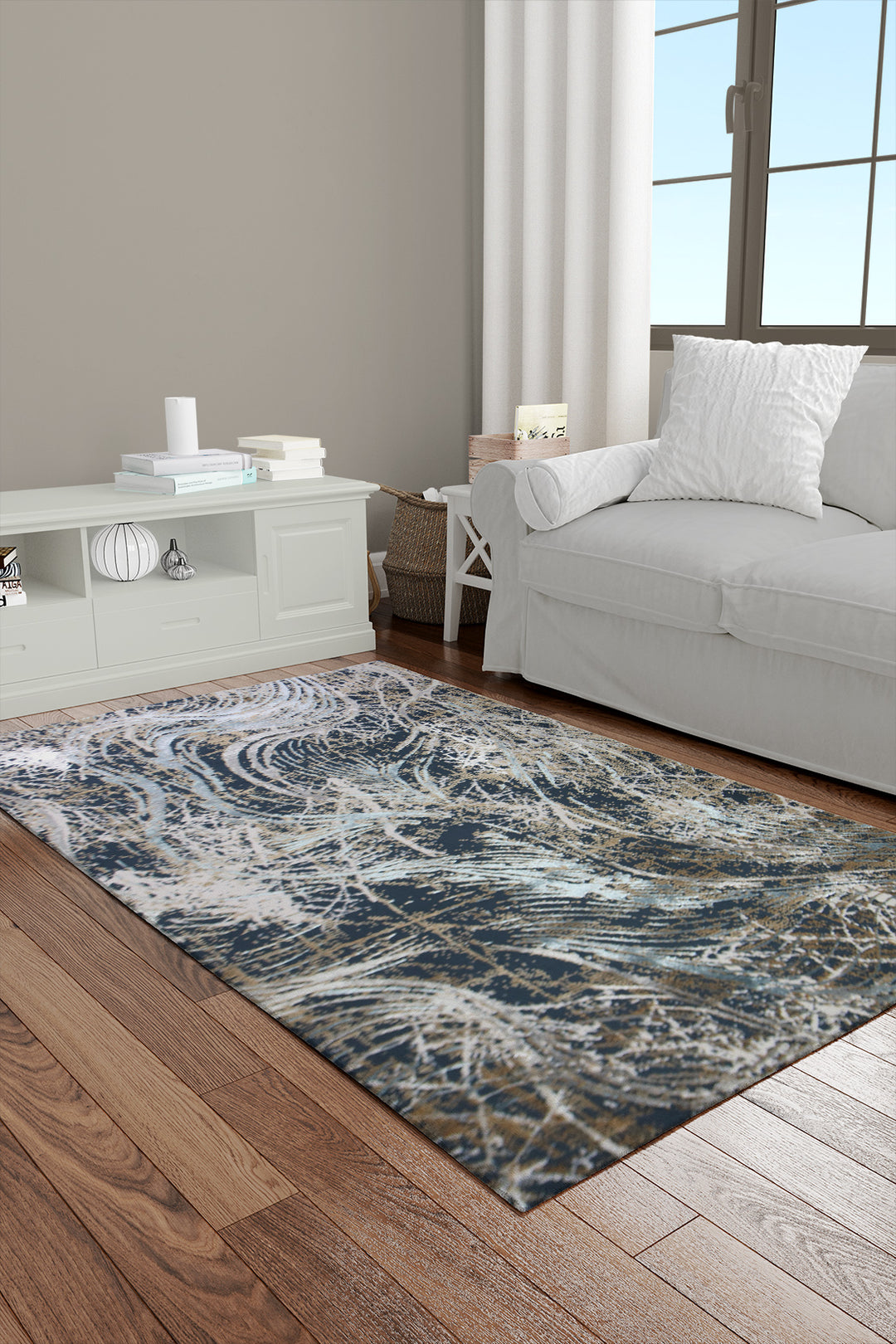 Turkish Modern <strong> Vk-Oasis</strong> Rug - Blue