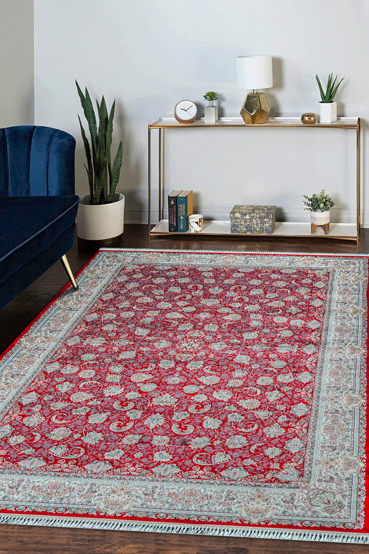 Premium Authentic Persian Rug 1200 Reeds - Red