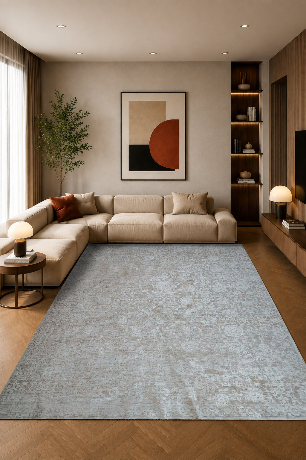 Turkish Modern <strong>Festival</strong> Plus Rug - Beige