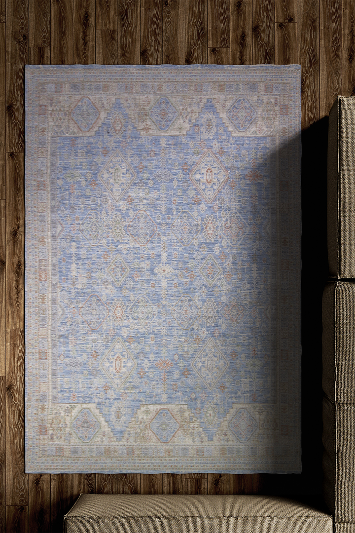 <p>Turkish Modern <strong>Opera Rug</strong>  - Blue - 4.9 x 7.8 FT</p>