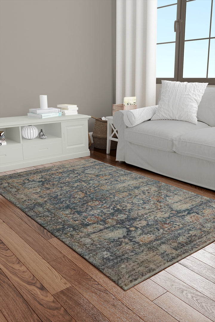 Turkish Modern  Festival Plus Rug - Blue - 3.9 x 5.5 FT - Superior Comfort, Modern Style Accent Rugs