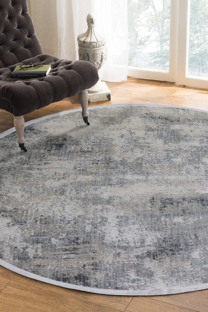 <p>Turkish Modern <strong>Elements Rug</strong>  - Gray - 5.2 x 5.2 FT</p>
