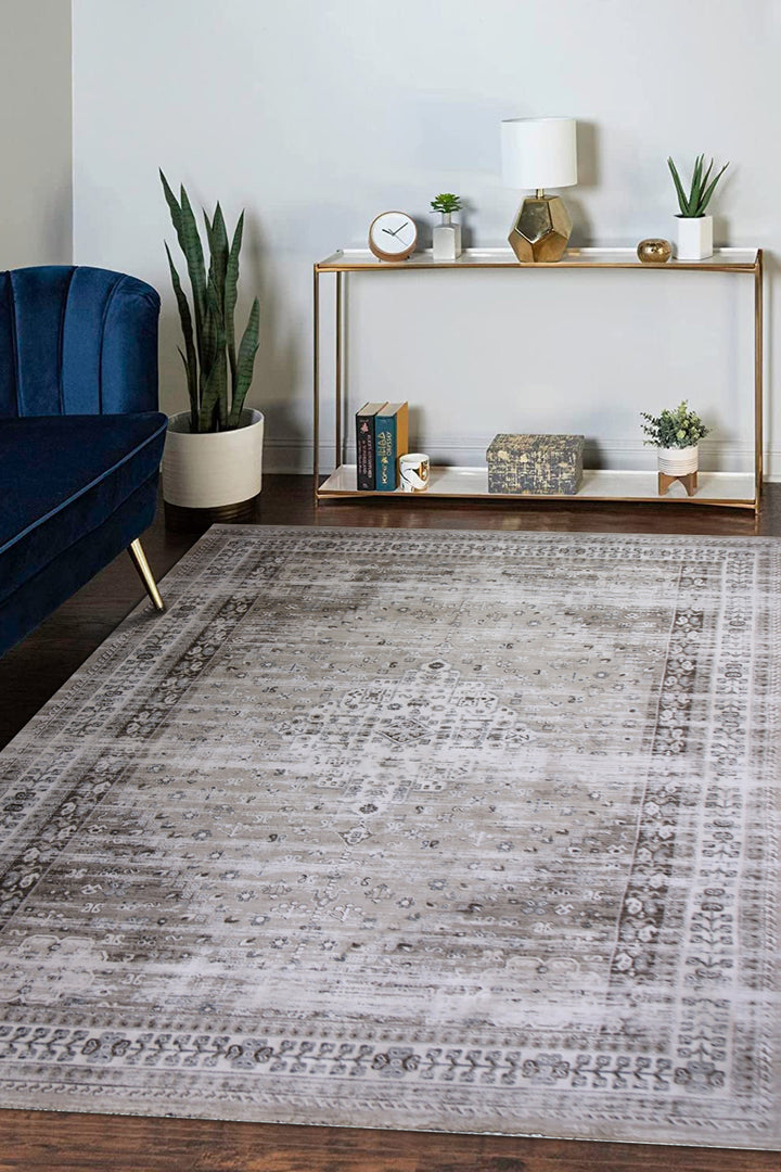 <p>Turkish Modern <strong>Elements Rug</strong>  - Beige - 7.8 x 10.4 FT</p>