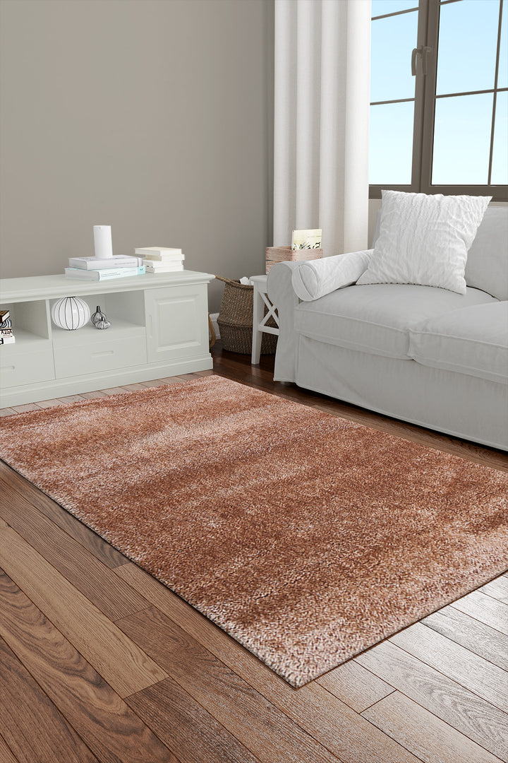 Turkish Shaggy California Rug - 4.1 x 5.6 FT - Brown - Fluffy and Durable Floor Rug