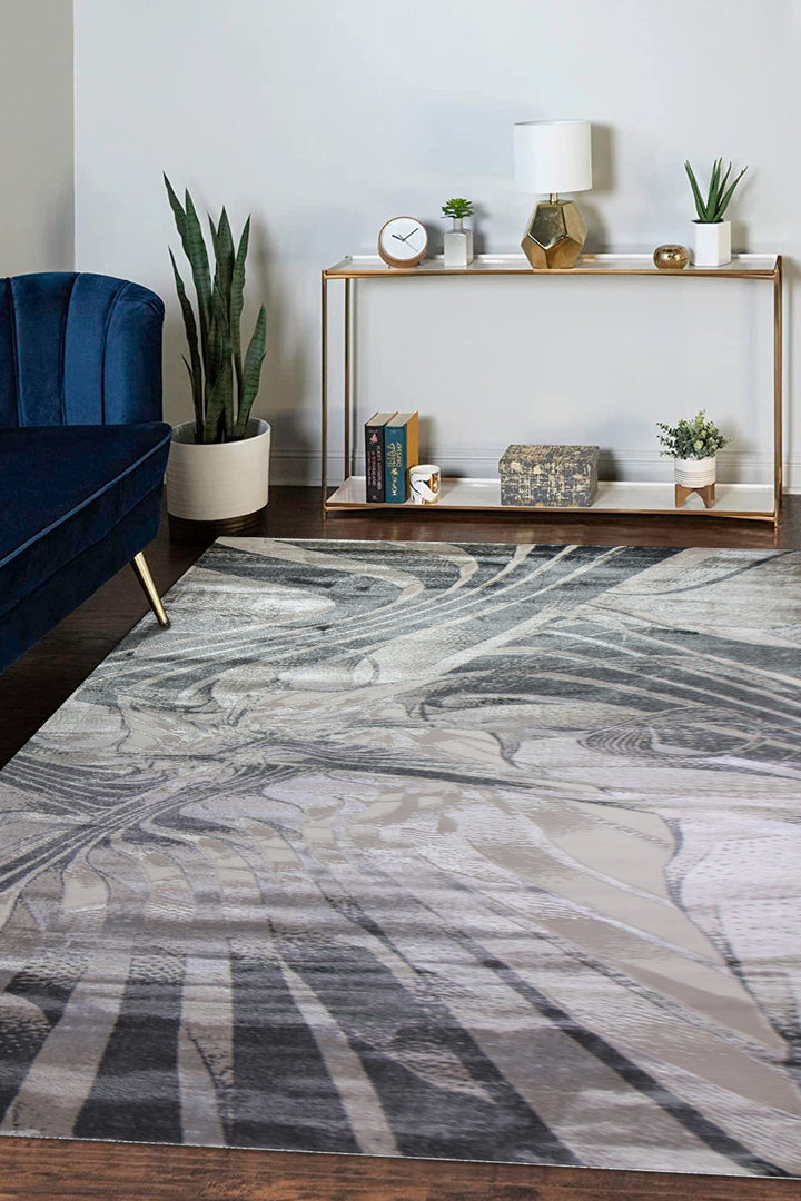 Turkish Matrix Rug - 6.6 x 9.5 FT - Contemporary Abstract Elegance with Premium Quality
