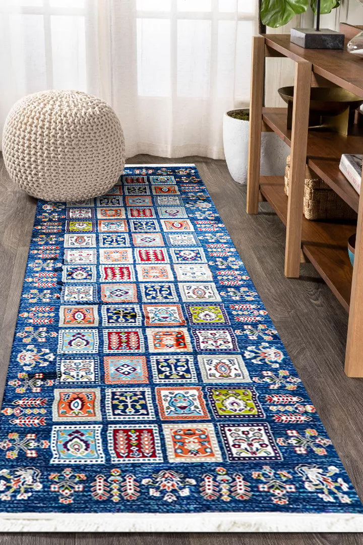 VK-Garnet Rug - Blue - Soft, Durable, and Easy to Clean