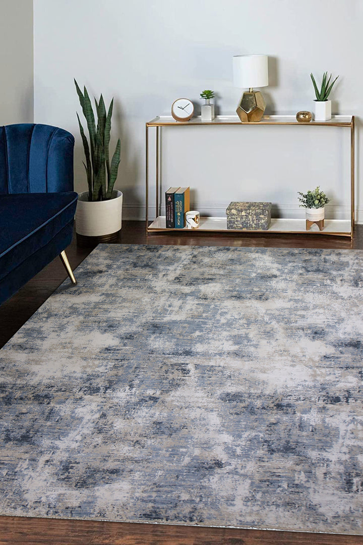 <p>Turkish Modern <strong>Elements Rug</strong>  - Blue - 7.8 x 10.4 FT</p>