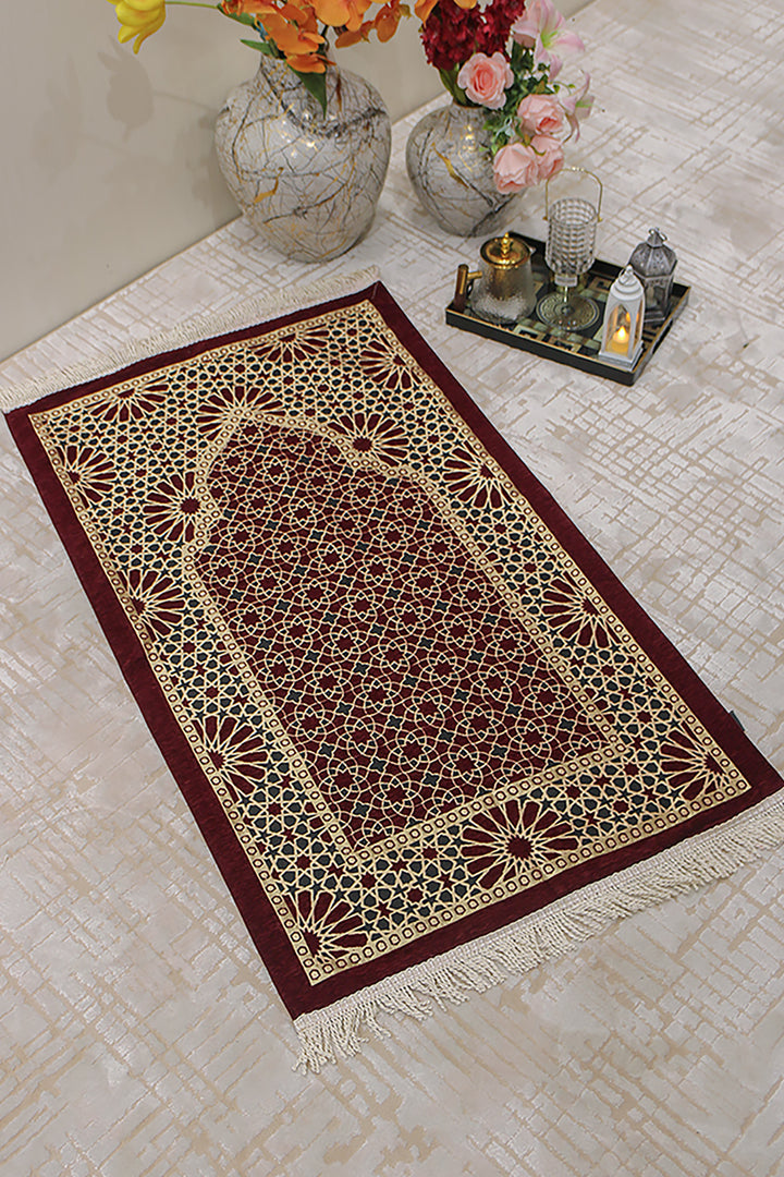 Ultra Janamaz - Foldable Travel Prayer Mat - Maroon