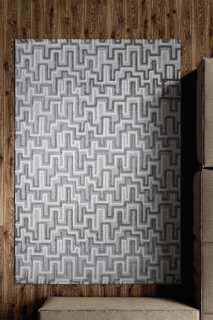 Turkish Modern Festival - 5.2 x 7.5 FT - Gray - Superior Comfort, Modern Style Accent Rugs