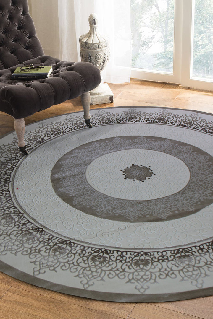 Turkish Modern  Festival Wd Rug  - 8.2 x 8.2 FT - Beige -  Luxurious Woven Masterpiece 50% Off!
