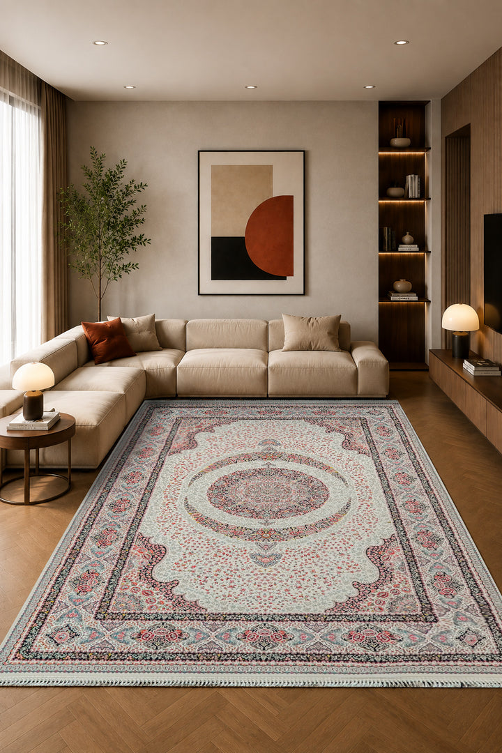 Premium Authentic Persian Rug 1200 Reeds - Cream