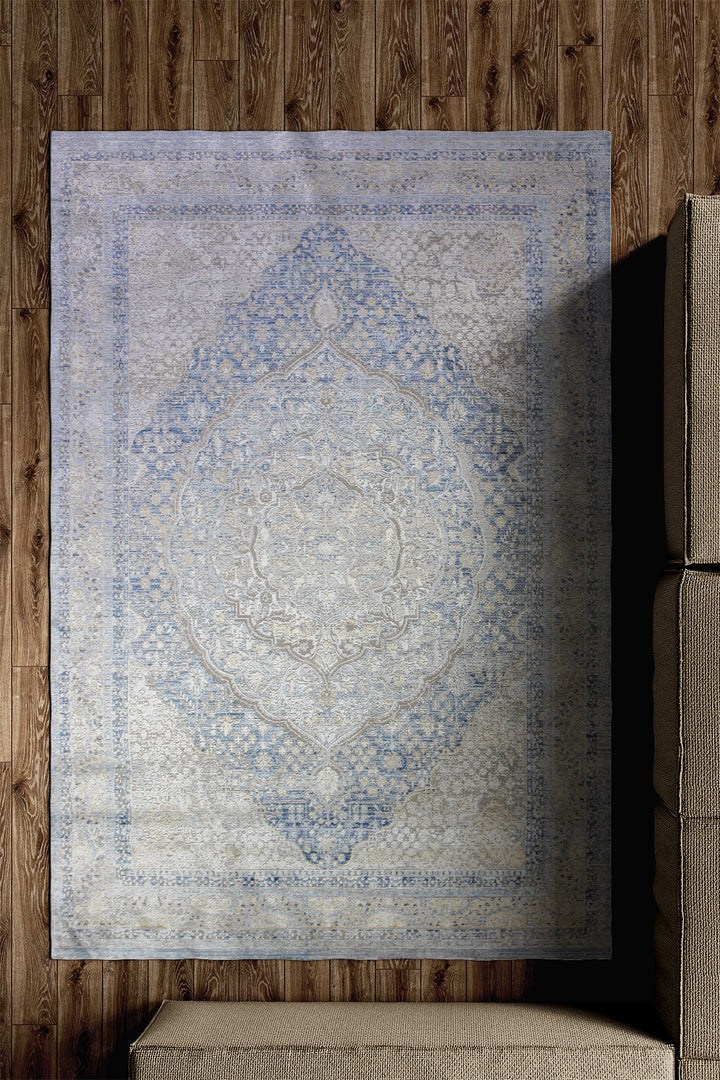 Turkish Modern Festival Viscos Rug - 5 x 7.9 FT - Sleek And Minimalist For Chic Interiors