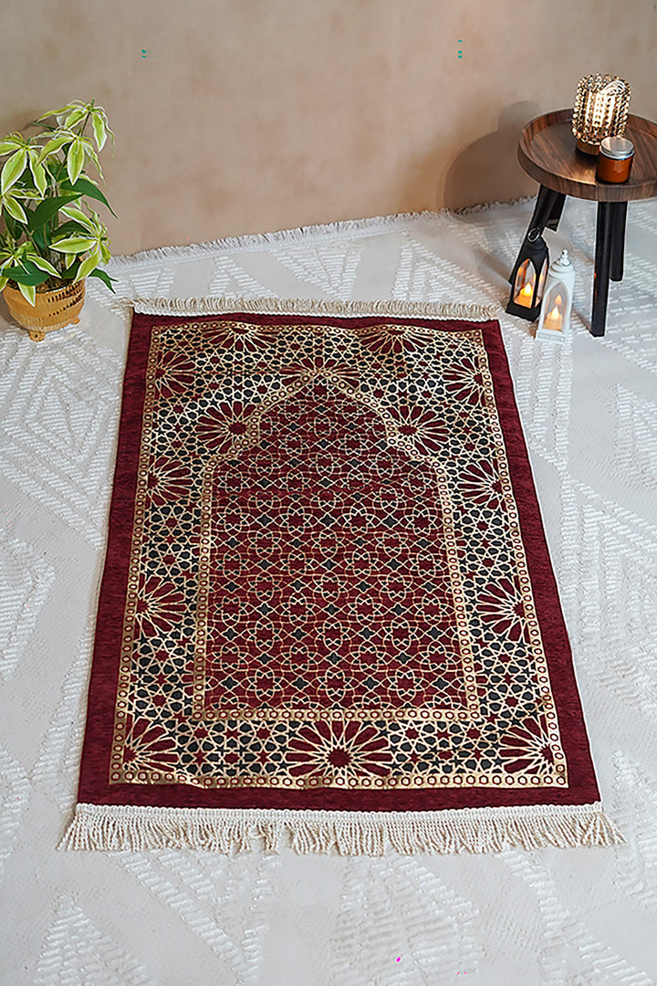 Ultra Janamaz - Foldable Travel Prayer Mat - Red
