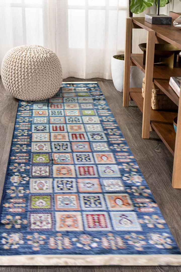 Garnet Rug - Blue - Soft, Durable, and Easy to Clean