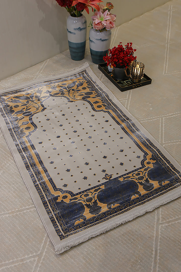 Turkish Bamboo Sajjadeh  Janamaz - 2.6 x 3.9 FT - L Gray