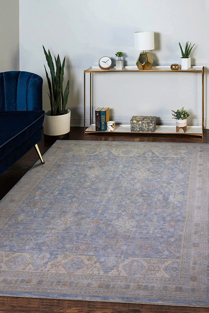 <p>Turkish Modern <strong>Opera Rug</strong>  - Blue - 6.5 x 9.8 FT</p>