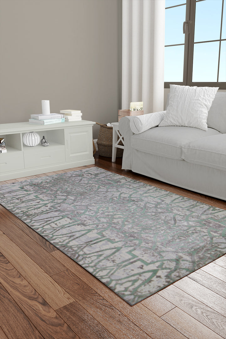 Berlin Rug (0W236A)VIZON/GREEN - 3.25 x 5.5 FT - Soft, Durable, and Easy to Clean