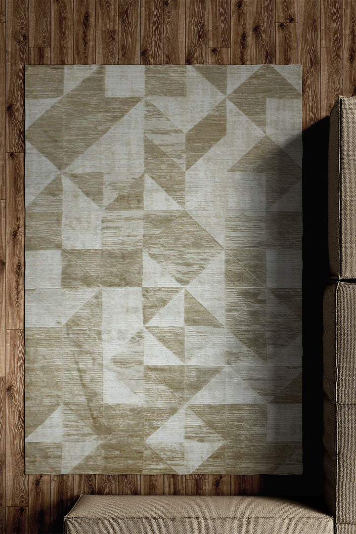 Turkish Modern Festival 1 - 5.2 x 7.5 FT - Cream - Sleek and Minimalist for Chic Interiors