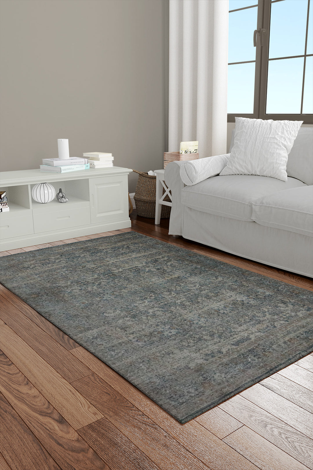 Turkish Modern  Festival Plus Rug - Gray - 3.9 x 5.5 FT - Superior Comfort, Modern Style Accent Rugs
