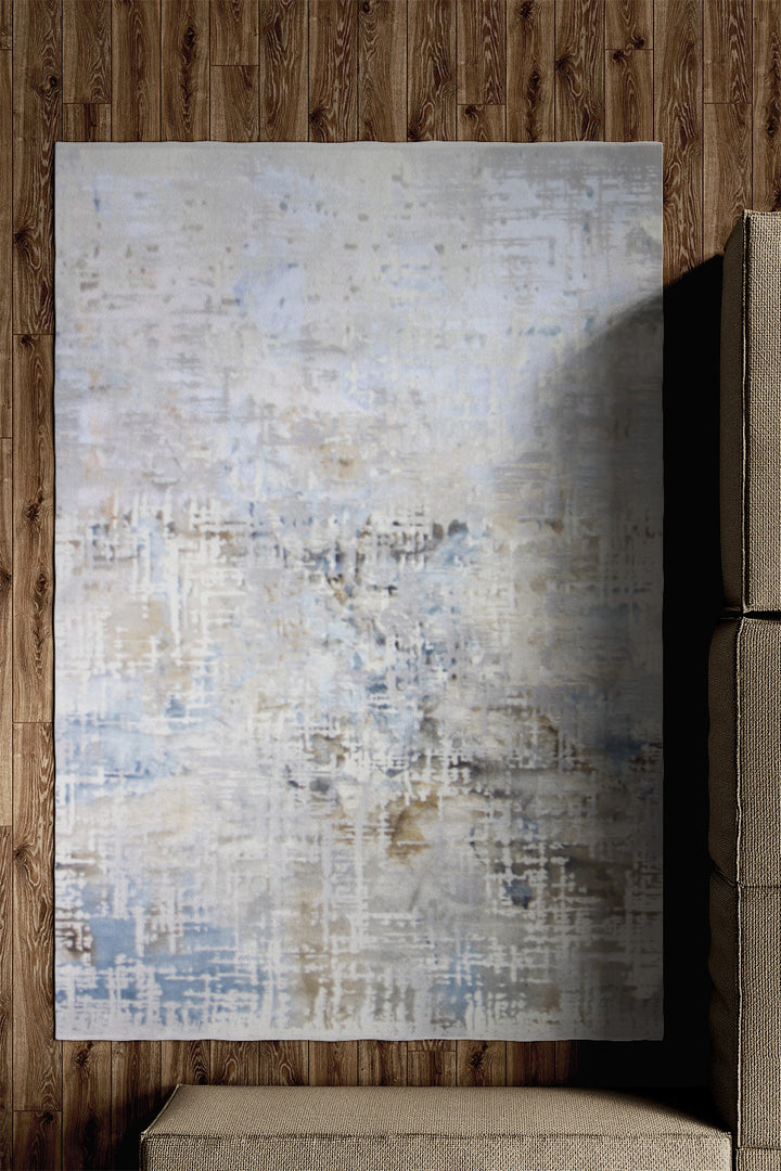 Turkish Modern Alpine Rug - 4.9 x 7.4 Ft - Blue - Superior Comfort, Modern Style Accent Rugs