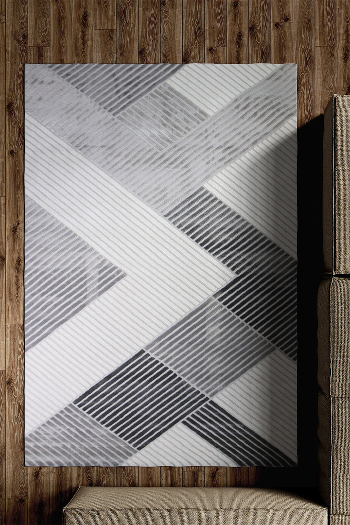 Turkish Modern Festival 1 Rug - 5.2 x 7.5 Ft - White - Superior Comfort, Modern Style Accent Rugs