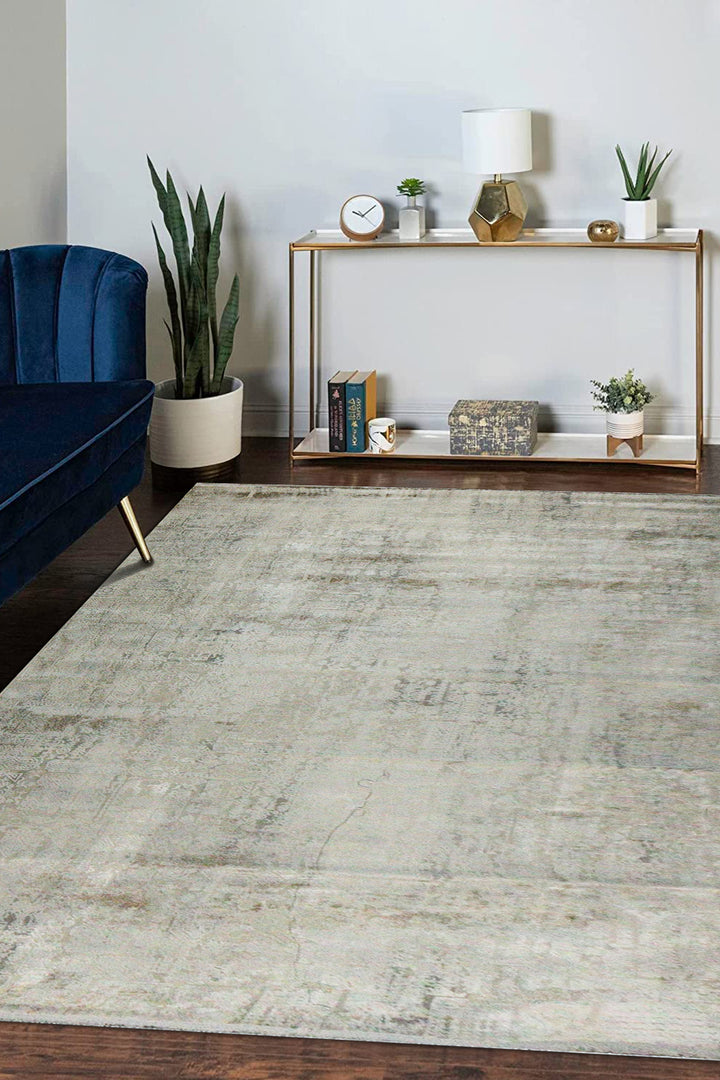 Turkish Modern Sunrise Rug - Beige & Gray - 6.5 X 9.5 Ft- Resilient Construction For Long-Lasting Use