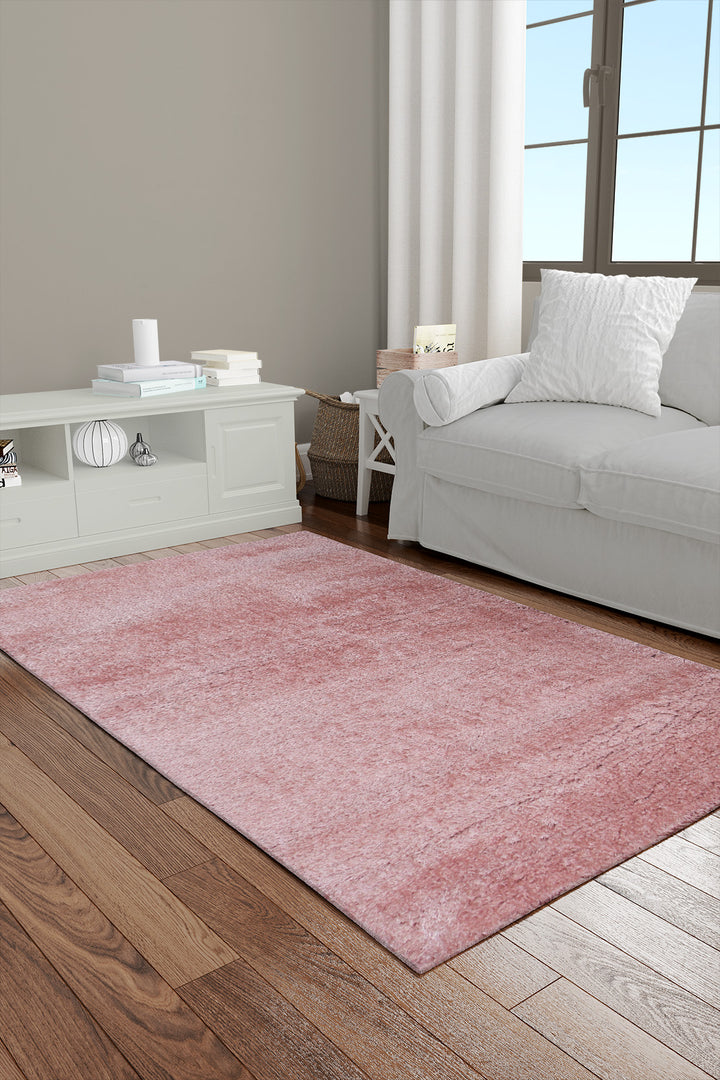 Turkish Shaggy California Rug - 4.9 x 7.4 FT - Pink - Fluffy and Durable Floor Rug