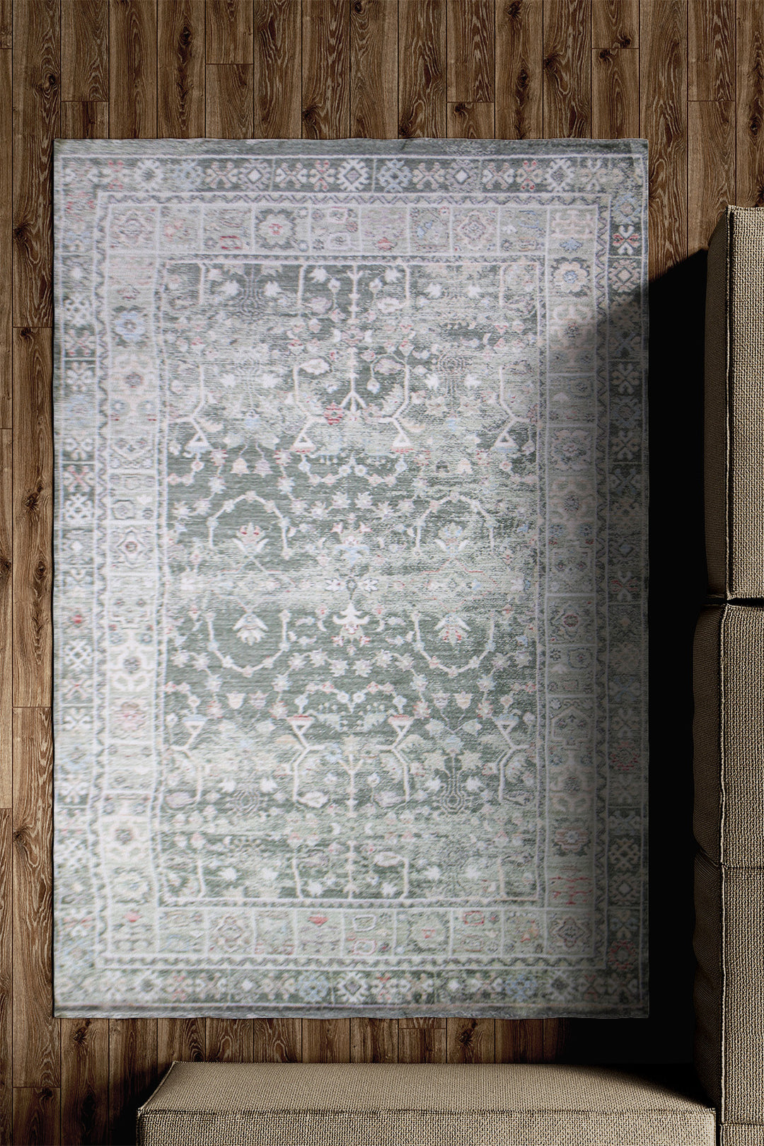 Premium Quality Turkish Antia Rug - 4.9 x 7.1 FT - Resilient Construction for Long-Lasting Use