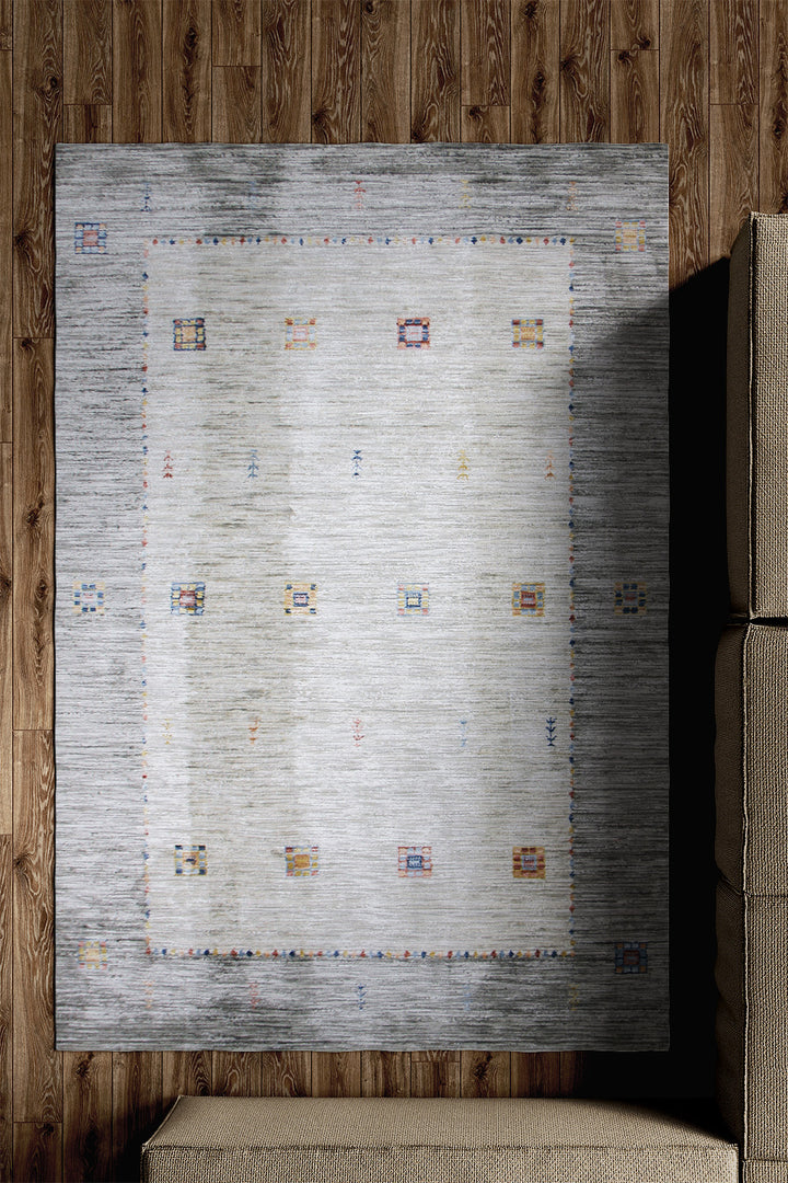 Turkish Modern Festival WD Rug - 5.2 x 8.2 FT - White - Luxurious Woven Masterpiece 50% Off!