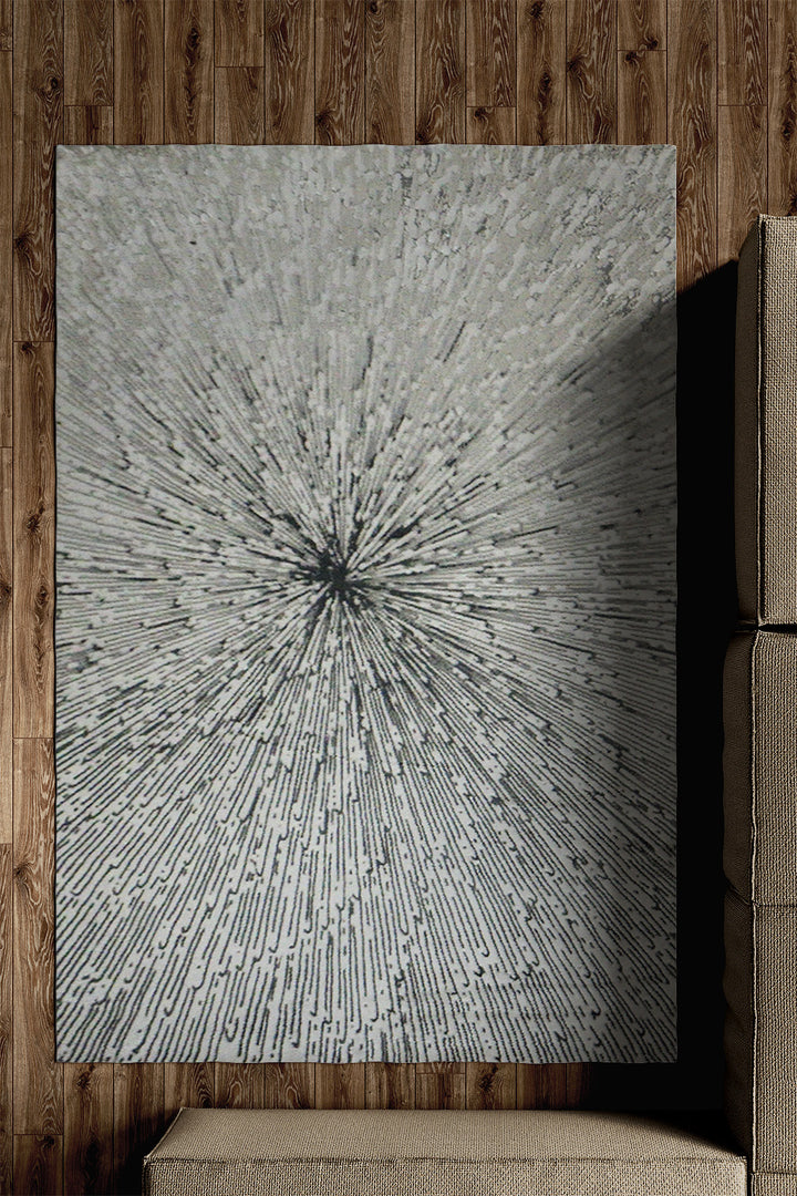 Turkish Modern Festival 1 Rug - 4.9 x 8.0 FT - Gray - Sleek and Minimalist for Chic Interiors