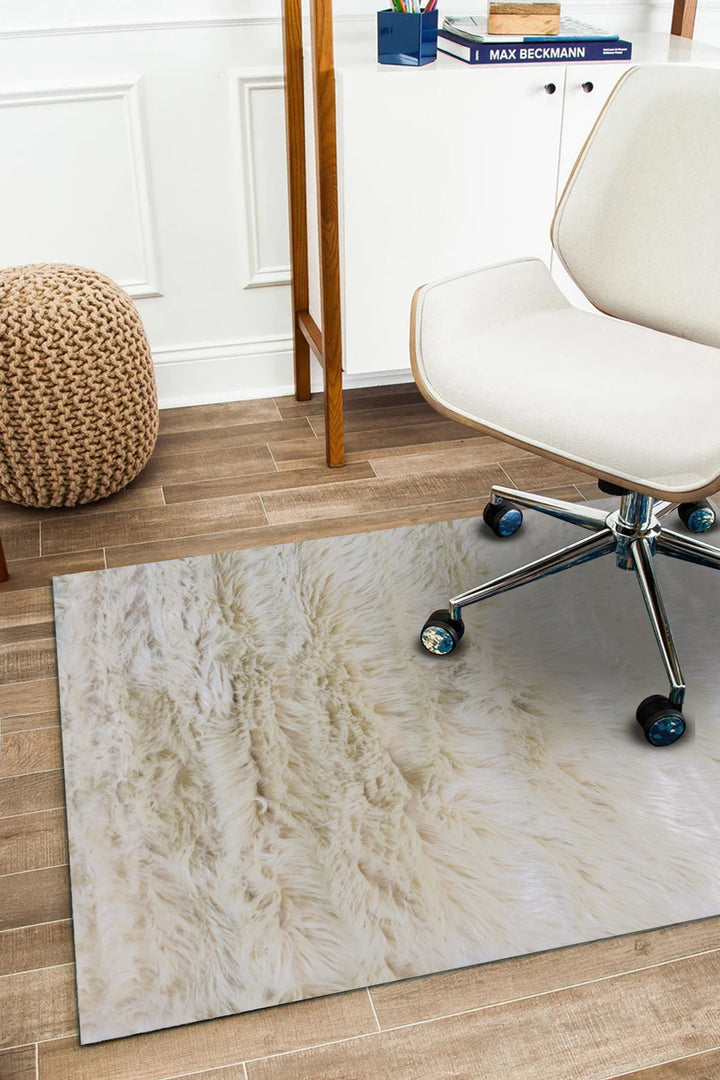 Turkish Cosmos Fur Rug - 2 x 3 Ft - Beige - Fluffy Furry Floor Decor Rugs