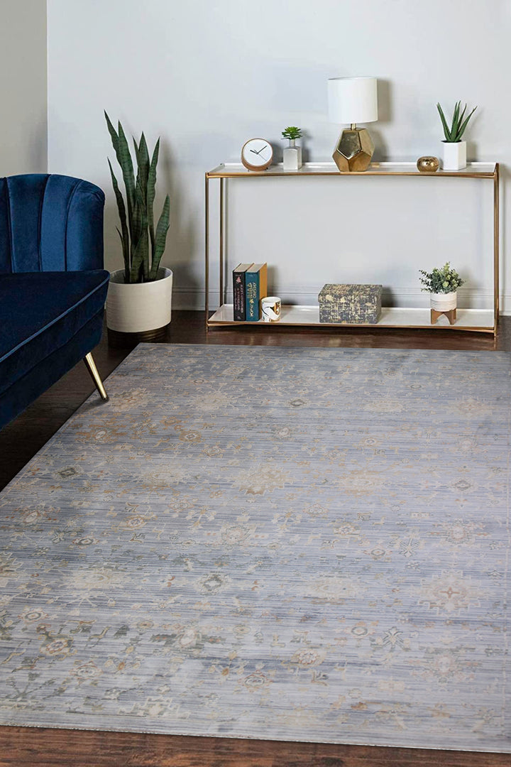 Turkish Modern Festival Plus Rug - 7.9 x 10 FT - Blue - Superior Comfort, Modern Style Accent Rugs