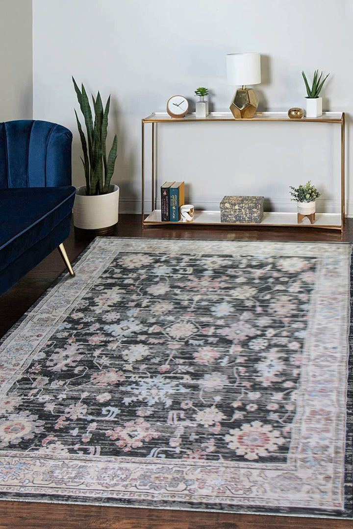 Premium Quality Turkish <strong>Antia</strong> Rug - Black