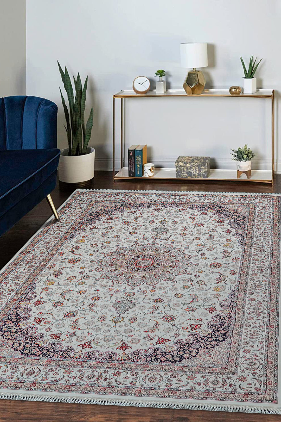 Premium Authentic Persian Rug 1200 Reeds - Cream