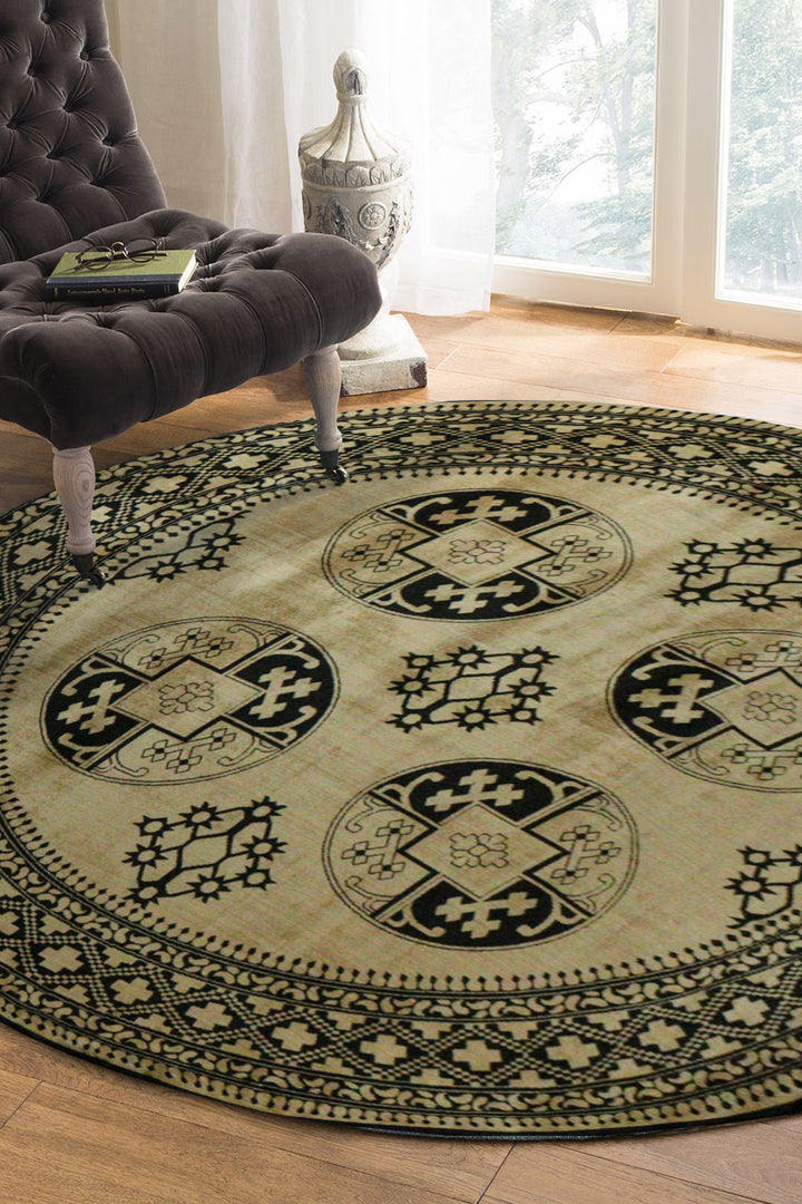 Turkish Modern  Festival WD Rug - Yellow - 7.8 x 7.8 FT - Superior Comfort, Modern Style Accent Rug