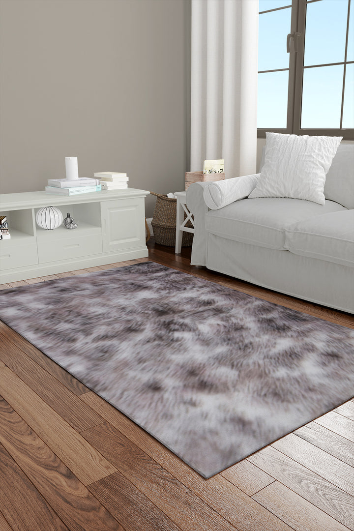 Soft Shaggy Moods Rug for Living Room-4.9 x 7.2 ft-Thick Plush Modern Area Carpet