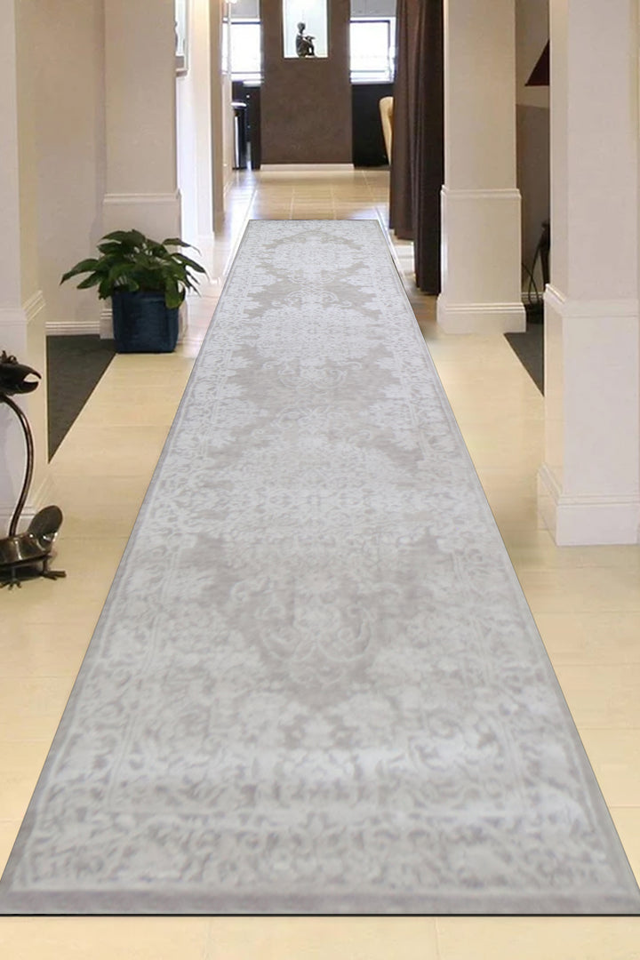 Turkish Modern Festival - 2.3 x 12 FT - Beige - Superior Comfort, Modern Style Accent Rugs