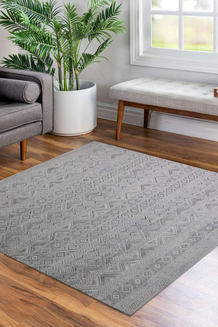 Turkish Modern Festival WD Rug - 6.6 x 6.6 FT - Gray - Luxurious Woven Masterpiece 50% Off!
