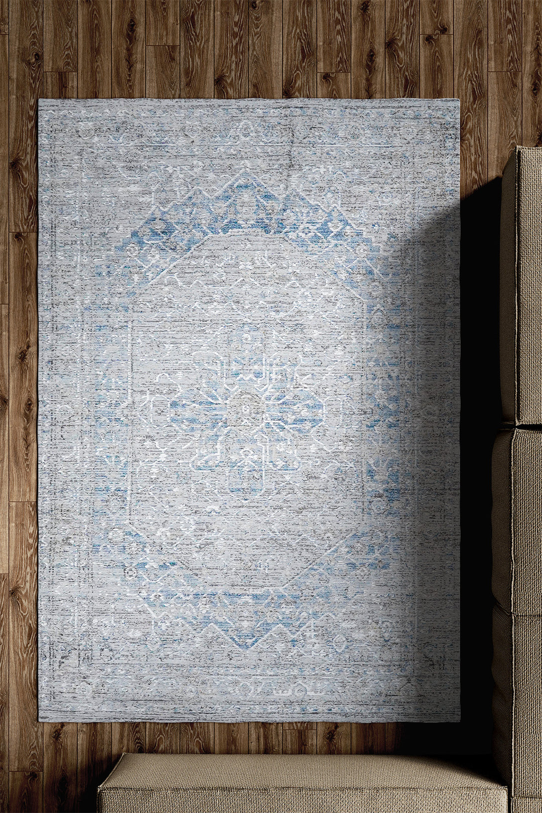 Turkish Modern <strong>Woolly</strong> - 1 Rug - Gray