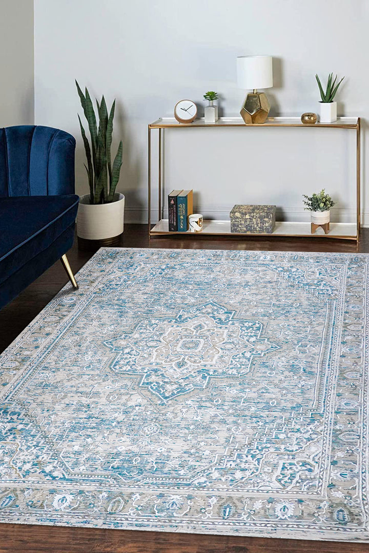 Turkish Modern <strong>Festival</strong> Plus Rug - Blue