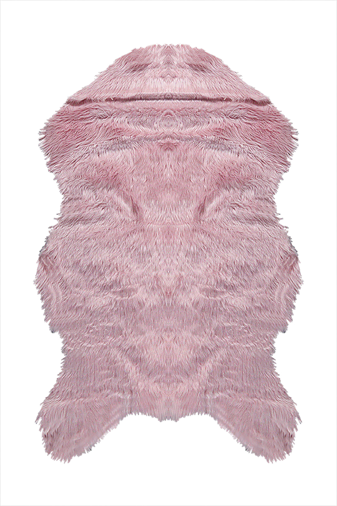 Wild Life (Sheep Fur) - 3.9 x 5.5 FT - Pink - Luxuriously Soft Fluffy Rug